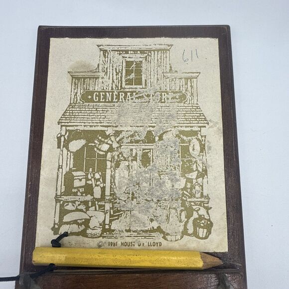 Vintage House Of Lloyd "Remember" Memo Board, General Store W/Pencil 16.5” X 4” - Picture 5 of 15